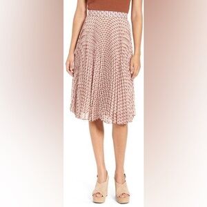 WAYF Scout Mosaic Print Anthropologie Pleated Chiffon Skirt Size Small